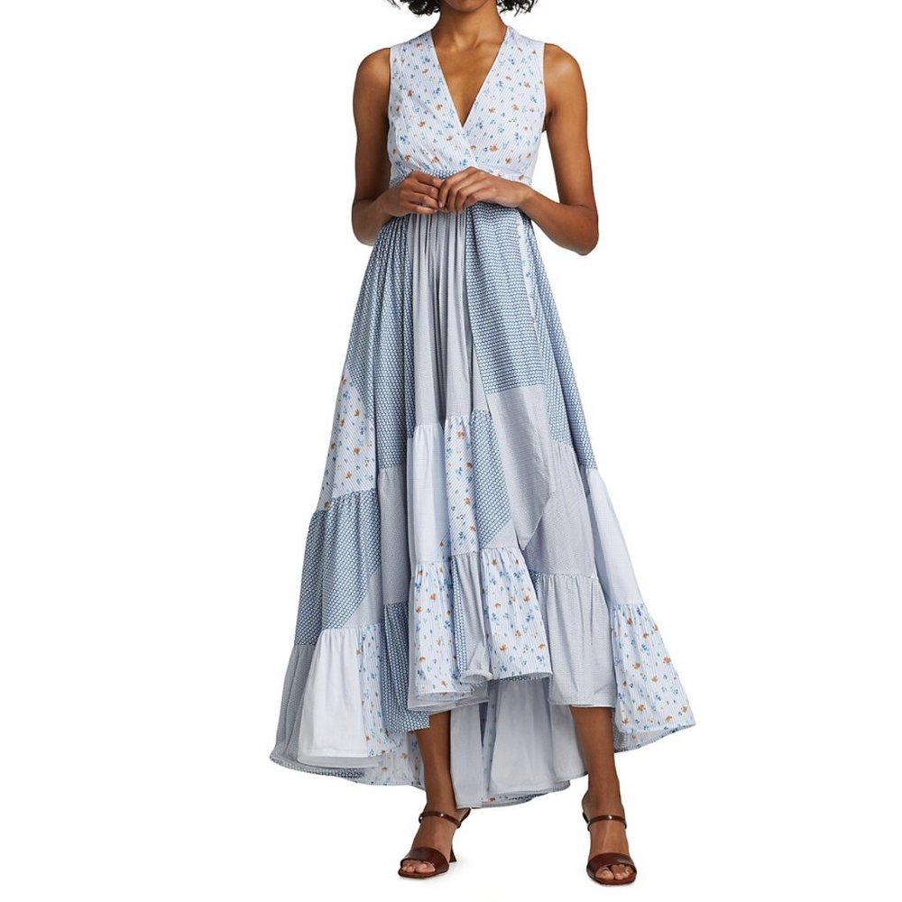 Silvia Tcherassi Harmony Patch Work Midi Dress Si… - image 2